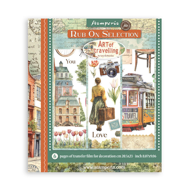 Rub-on Auswahl cm 20,5x23 6 Seiten - Art of Travelling
