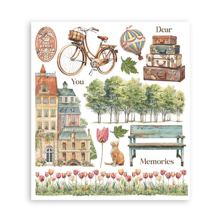 Rub-on Auswahl cm 20,5x23 6 Seiten - Art of Travelling