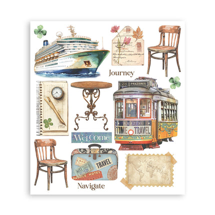 Rub-on Auswahl cm 20,5x23 6 Seiten - Art of Travelling