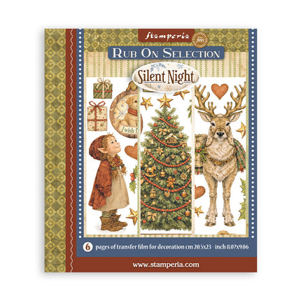 Printed Decorative Rub on selection for Art and Craft cm 20,5x23 - Silent Night