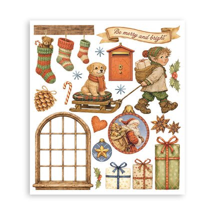 Printed Decorative Rub on selection for Art and Craft cm 20,5x23 - Silent Night