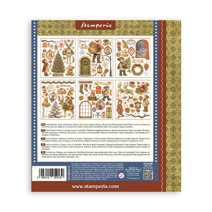 Printed Decorative Rub on selection for Art and Craft cm 20,5x23 - Silent Night