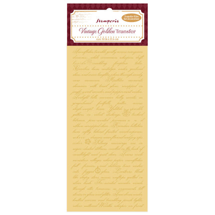 Vintage Gold Transfer cm 10,16x21,6 - Schrift