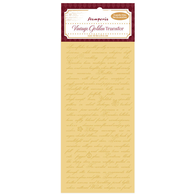 Vintage Gold Transfer cm 10,16x21,6 - Schrift