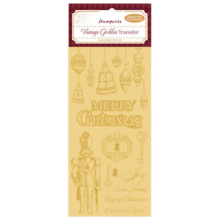 Vintage Gold Transfer cm 10,16x21,6 - Frohe Weihnachten