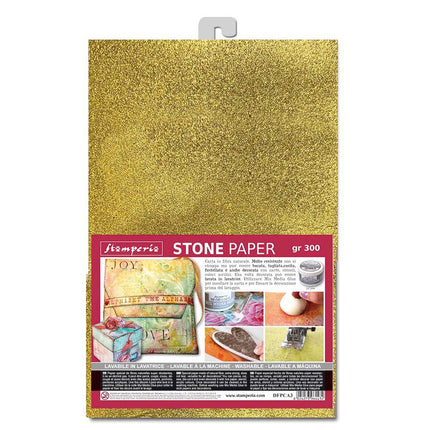 Steinpapier A4 Gold