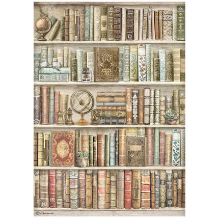 A4 Reispapier verpackt - Bücherregal