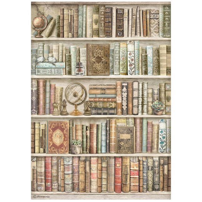 A4 Reispapier verpackt - Bücherregal