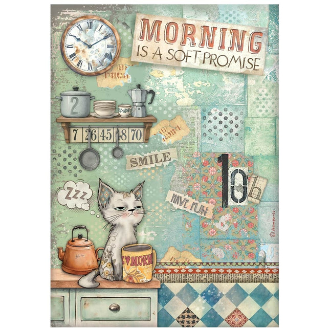 A4 Reispapier verpackt - Furry Friends Morning ist ein sanftes Versprechen