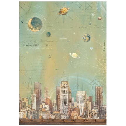 A4 Reispapier Packung - A new Beginning Skyline