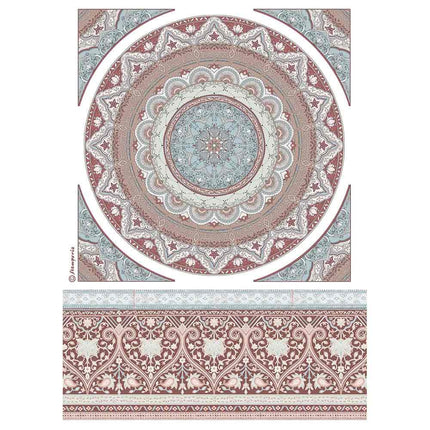 A4 Reispapier verpackt Mandala-Spitze
