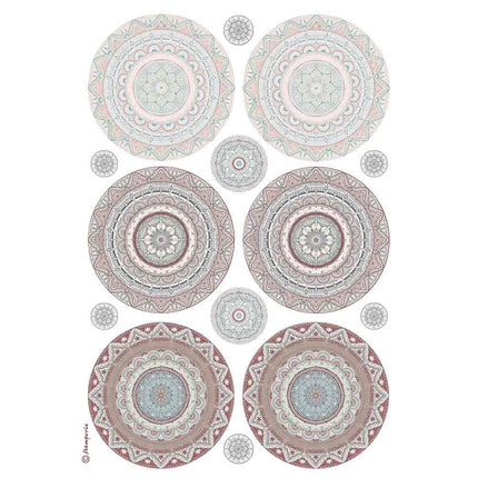A4 Reispapier verpackt Mandala
