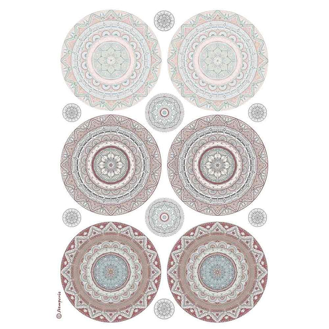 A4 Reispapier verpackt Mandala