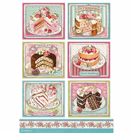 A4 Reispapier gepackt Patisserie