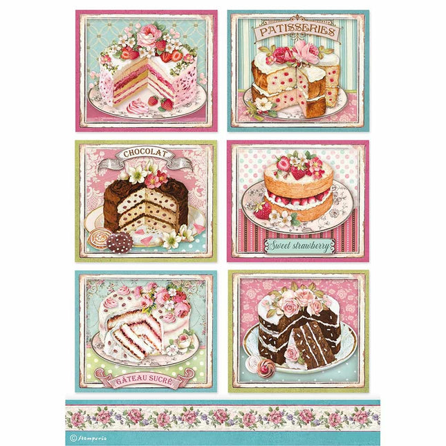 A4 Reispapier gepackt Patisserie