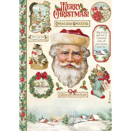 A4 Reispapier Packung - Klassischer Weihnachtsmann