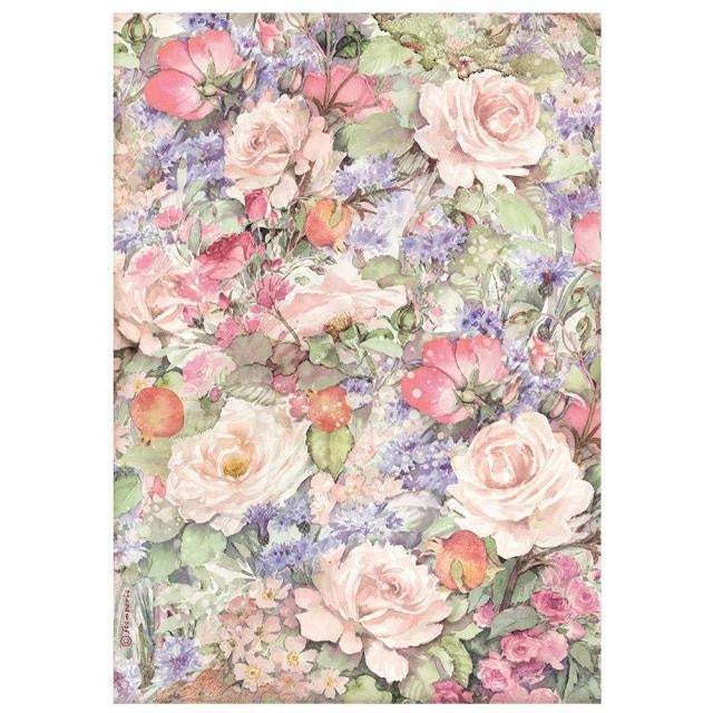 A4 Reispapier-Packung - Casa Granada Blumen