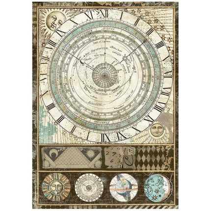 A4 Reispapier-Packung - Alchemie Astrolabium