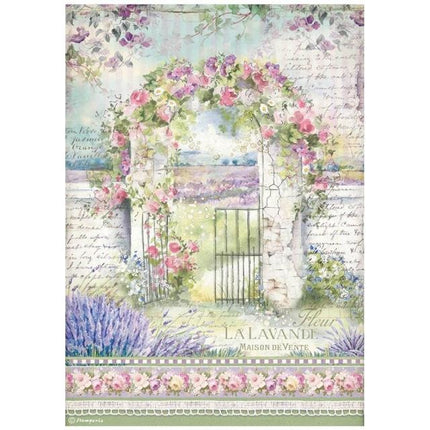A4 Reispapier-Packung - Provence Bogen