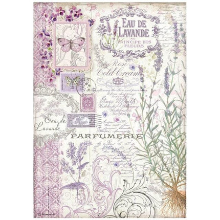 A4 Reispapier Packung - Provence Lavendelwasser