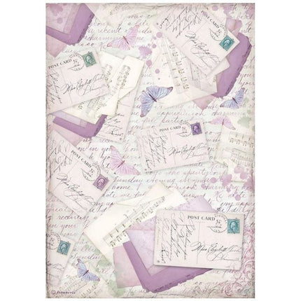 A4 Reispapier-Packung - Provence Buchstaben