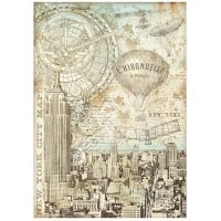A4 Reispapier verpackt - Sir Vagabond Aviator New York Stadtplan