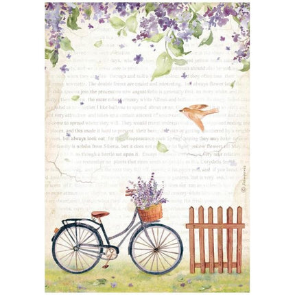 A4 Reispapier verpackt - Create Happiness Welcome Home Fahrrad