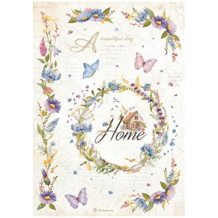A4 Reispapier verpackt - Create Happiness Welcome Home Girlande
