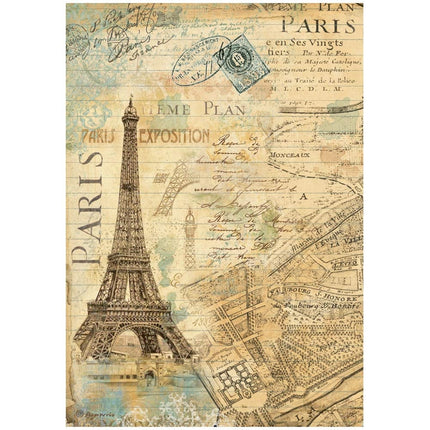 A4 Reispapier verpackt - Around the world Paris