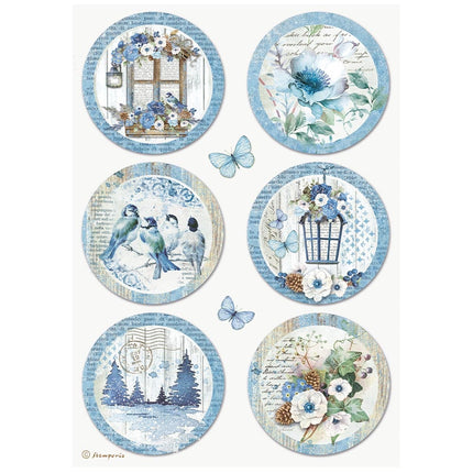 A4 Reispapier verpackt - Blue Land Kreise