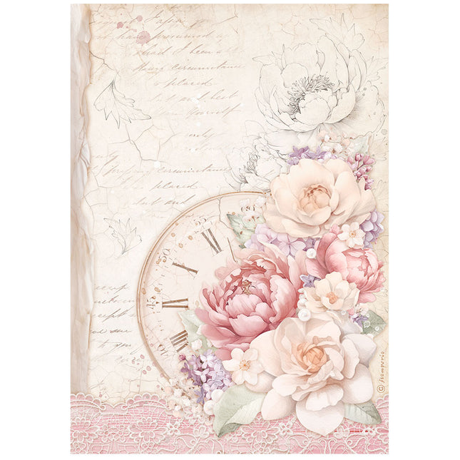 A4 Reispapier verpackt - Romance Forever Uhr