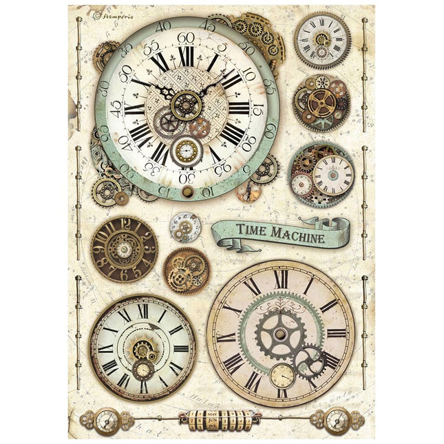 A4 Reispapier verpackt - Voyages Fantastiques Uhr
