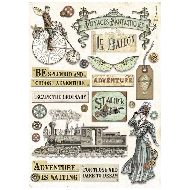A4 Reispapier verpackt - Voyages Fantastiques Elemente