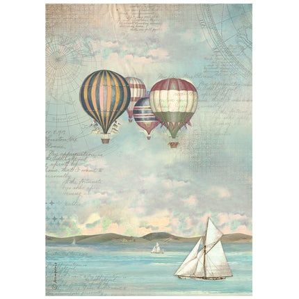 A4 Reispapier Packung - Sea Land Ballons