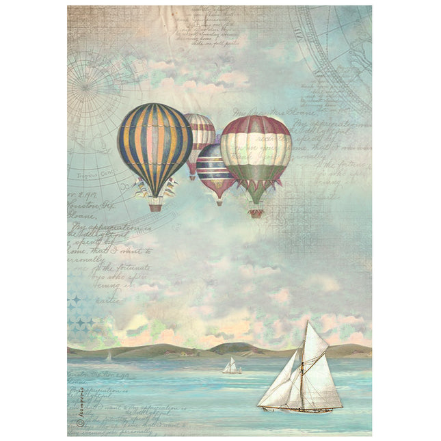 A4 Reispapier Packung - Sea Land Ballons