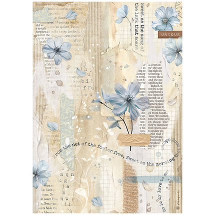 A4 Reispapier verpackt - Create Happiness Secret Diary blaue Blume