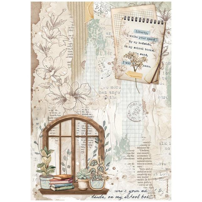 A4 Reispapier verpackt - Create Happiness Secret Diary Fenster