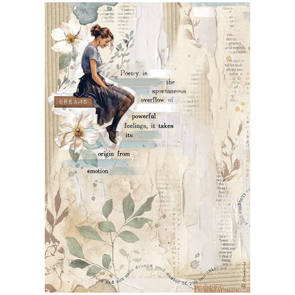 A4 Reispapier verpackt - Create Happiness Secret Diary Dame