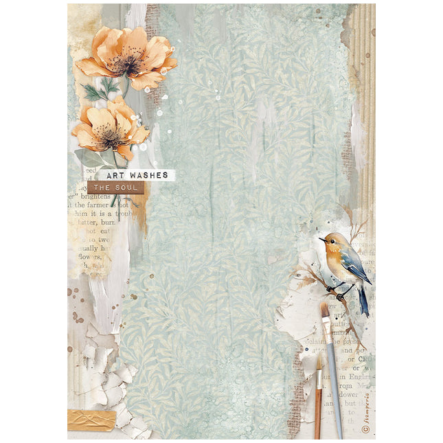A4 Reispapier verpackt - Create Happiness Secret Diary Vogel