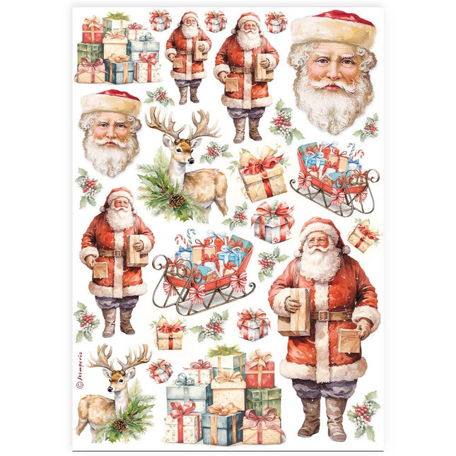 A4 Reispapier Packung - Klassischer Weihnachtsmann
