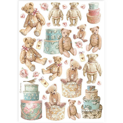 A4 Reispapier Packung - Teddybären