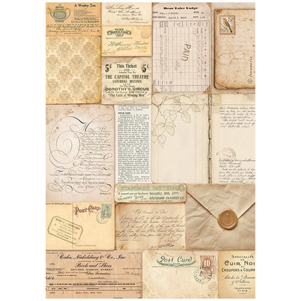 A4 Reispapier Packung - Golden Harmony Buchstaben