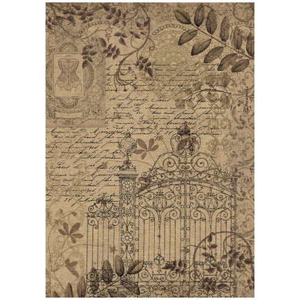 A4 Reispapier verpackt - Old Lace Tor