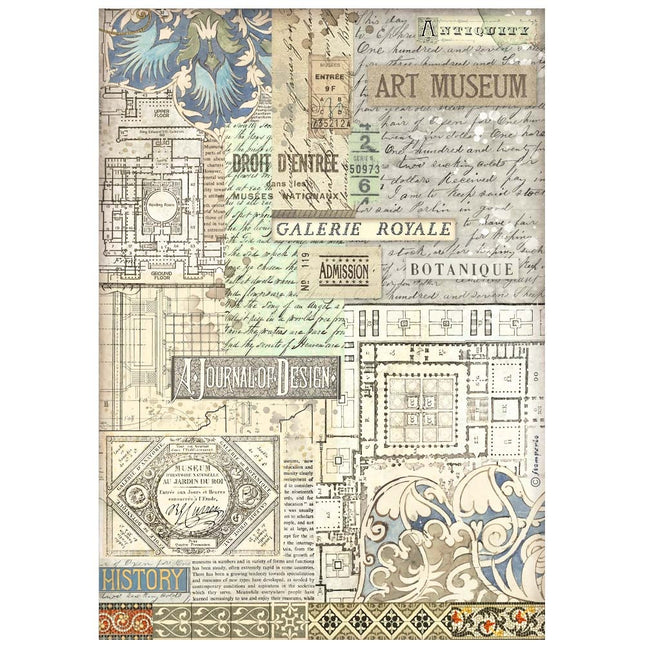 A4 Reispapier verpackt - Art of Travelling Kunstmuseum Hintergrund