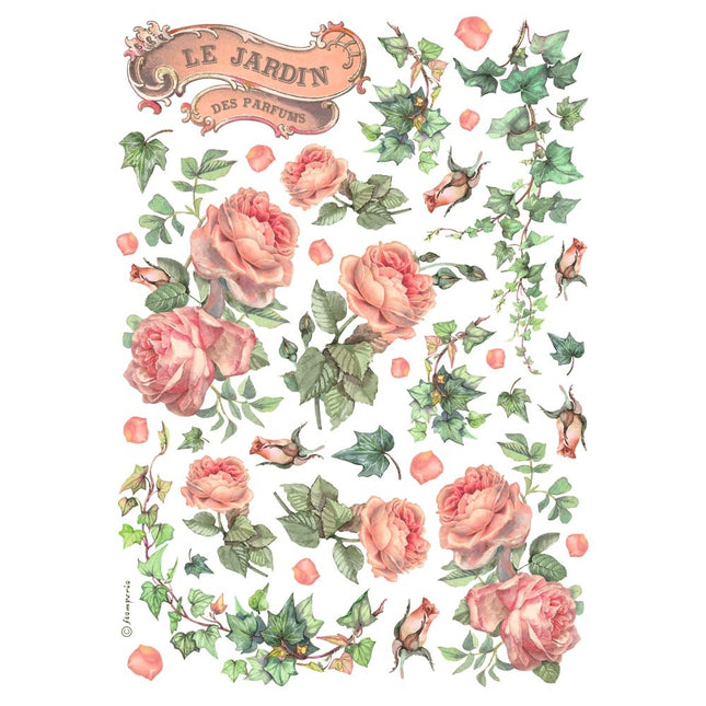A4 Reispapier verpackt - Les jardins des parfums