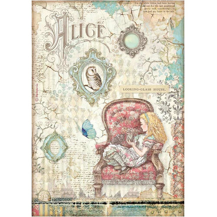 Auswahl 6 Reispapier A4 - Alice Forever
