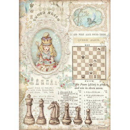 Auswahl 6 Reispapier A4 - Alice Forever