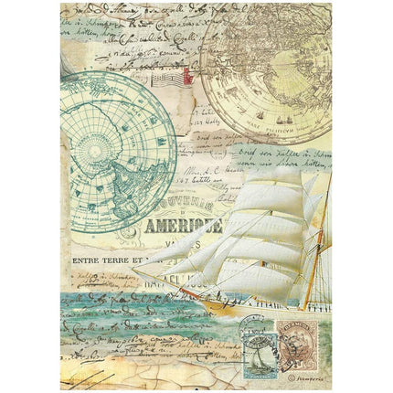Auswahl 6 Reispapier A4 - Around the world