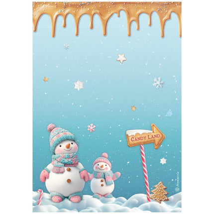 Auswahl 6 Reispapier A4 - Candy Christmas