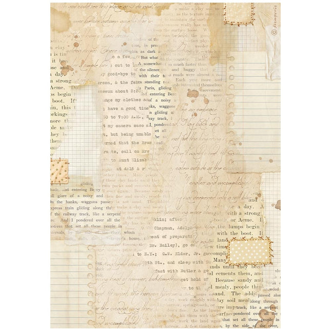 Printed 6 Rice paper A4 selection for Art and Craft - Cozy Family